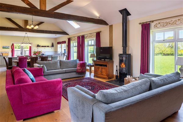 Sitting room with views across the fields